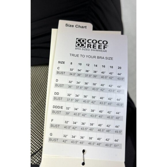 Coco Reef Women's Contours Sterling Bra-Sized One-Piece Black 8-32 (C-D) NWT's. - Picture 6 of 8